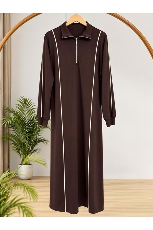 Ara Biyeli Elbise 2008 - Acı Kahve - L-XL