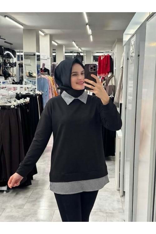 Polo Yaka Tunik 2049 - Siyah - S-M