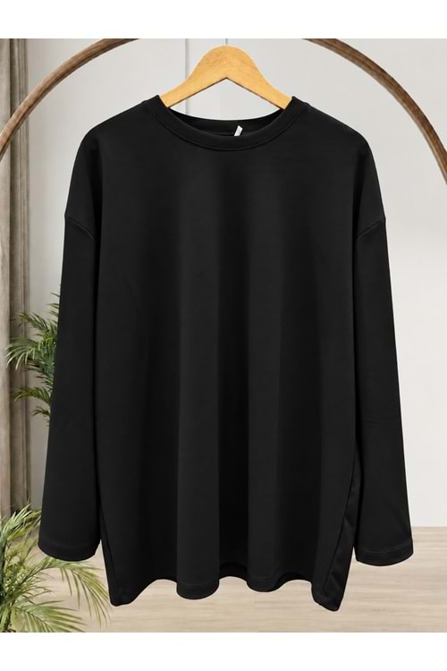 Düz Oysho Kumaş Tunik 27134 - Siyah - TEK BEDEN