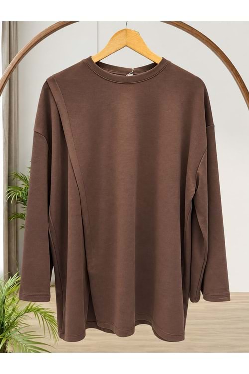 Bisiklet Yaka Belden Bağlamalı Tunik 27183 - Kırmızı - L-XL