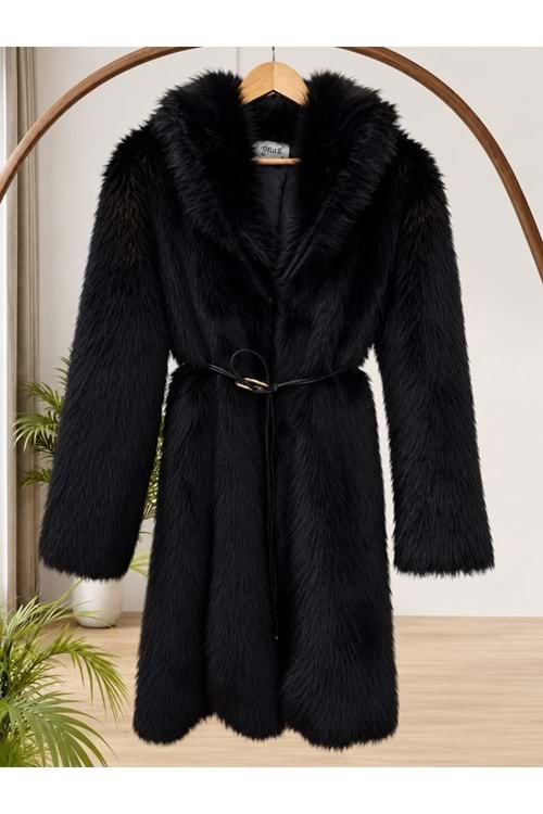 Peluş Mont 140292 - Siyah - 40