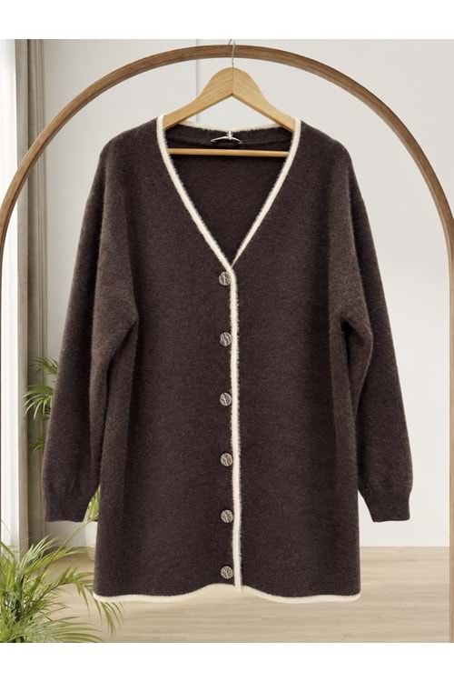 Angora Hırka 26131 - Acı Kahve - TEK BEDEN