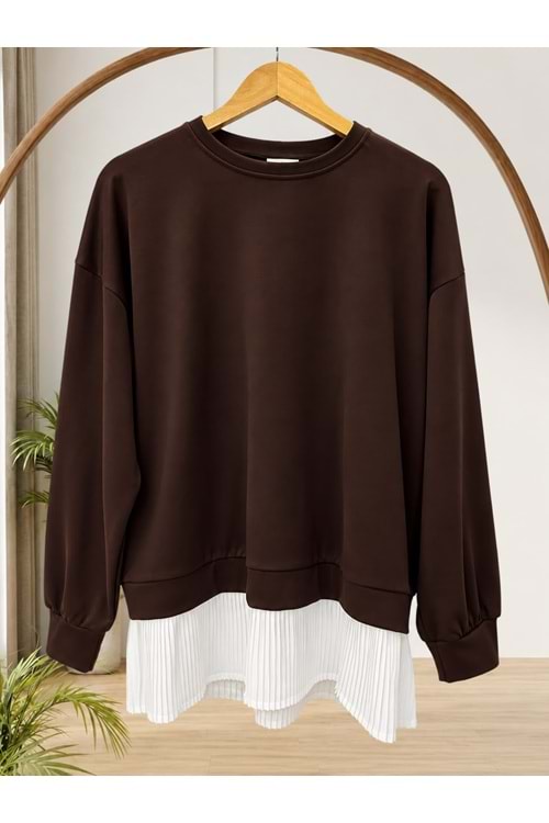Altı Piliseli Tunik 3037 - Acı Kahve - S-M