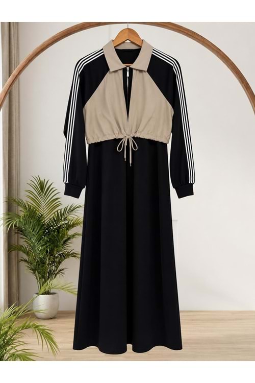 Oysho Garnili Elbise 3034 - Siyah - L-XL