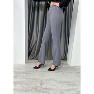 Esm Lastikli İspanyol Paça Pantolon - Füme - 48 - AZRA03124-Füme-48