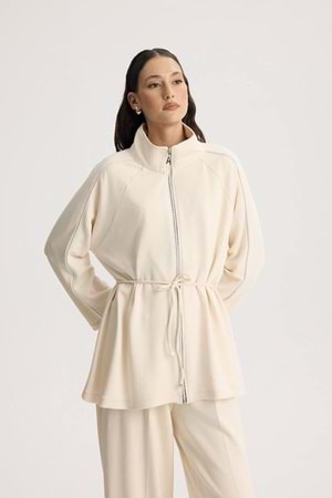 Marc Fermuarlı Basic Takım 6388 - Krem - S-M - AZRA04958-Krem-S-M
