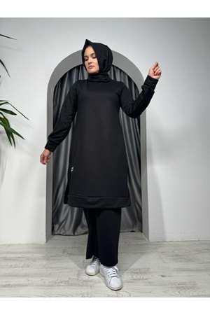 Uzun Tunikli Takım 1655 - Siyah - 38-40 - AZRA05273-43679