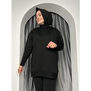 Düz Merserize Tunik 3177 - Siyah - TEK BEDEN - AZRA05401-45127