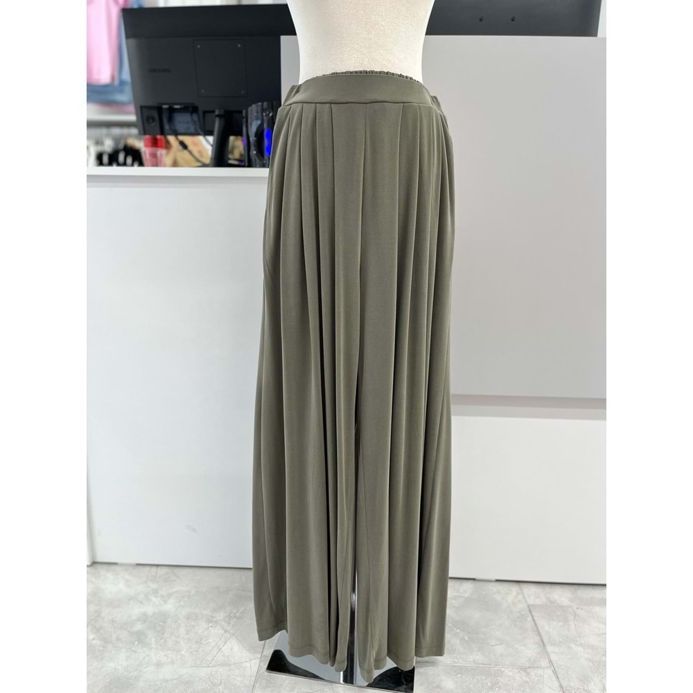 Pileli Modal Pantolon 4369 - Haki - L - AZRA05580-46265