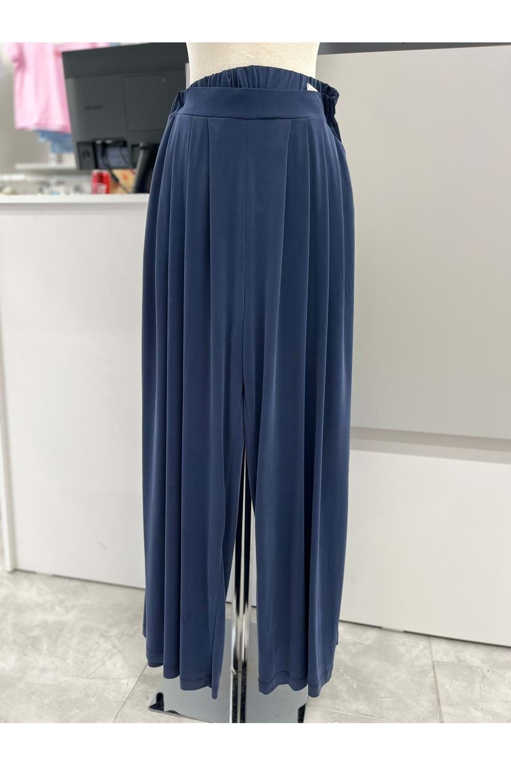 Pileli Modal Pantolon 4369 - Lacivert - L - AZRA05580-46269