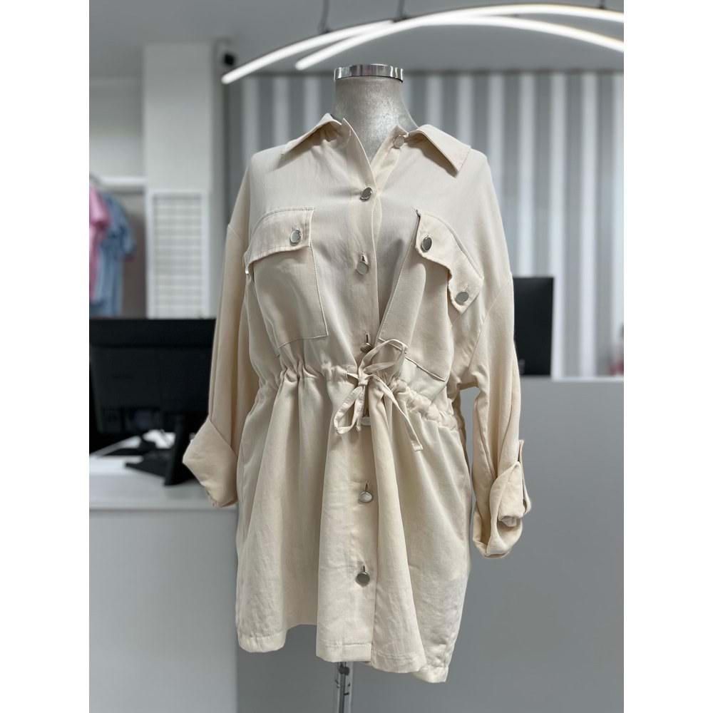 Torba Cepli Kısa Kap 34556 - Bej - TEK BEDEN - AZRA05587-46319