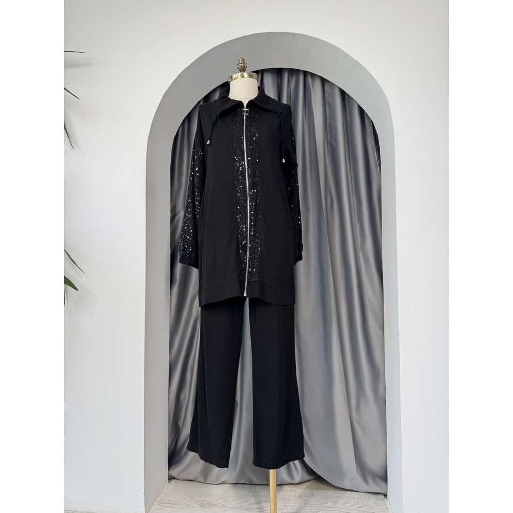 Pul Payet Keten Takım 120183 - Siyah - 36 - AZRA05701-46964