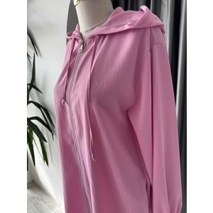 Serpme Pul Taşlı Kap 3222 - Pembe - S-M - AZRA05752-47413