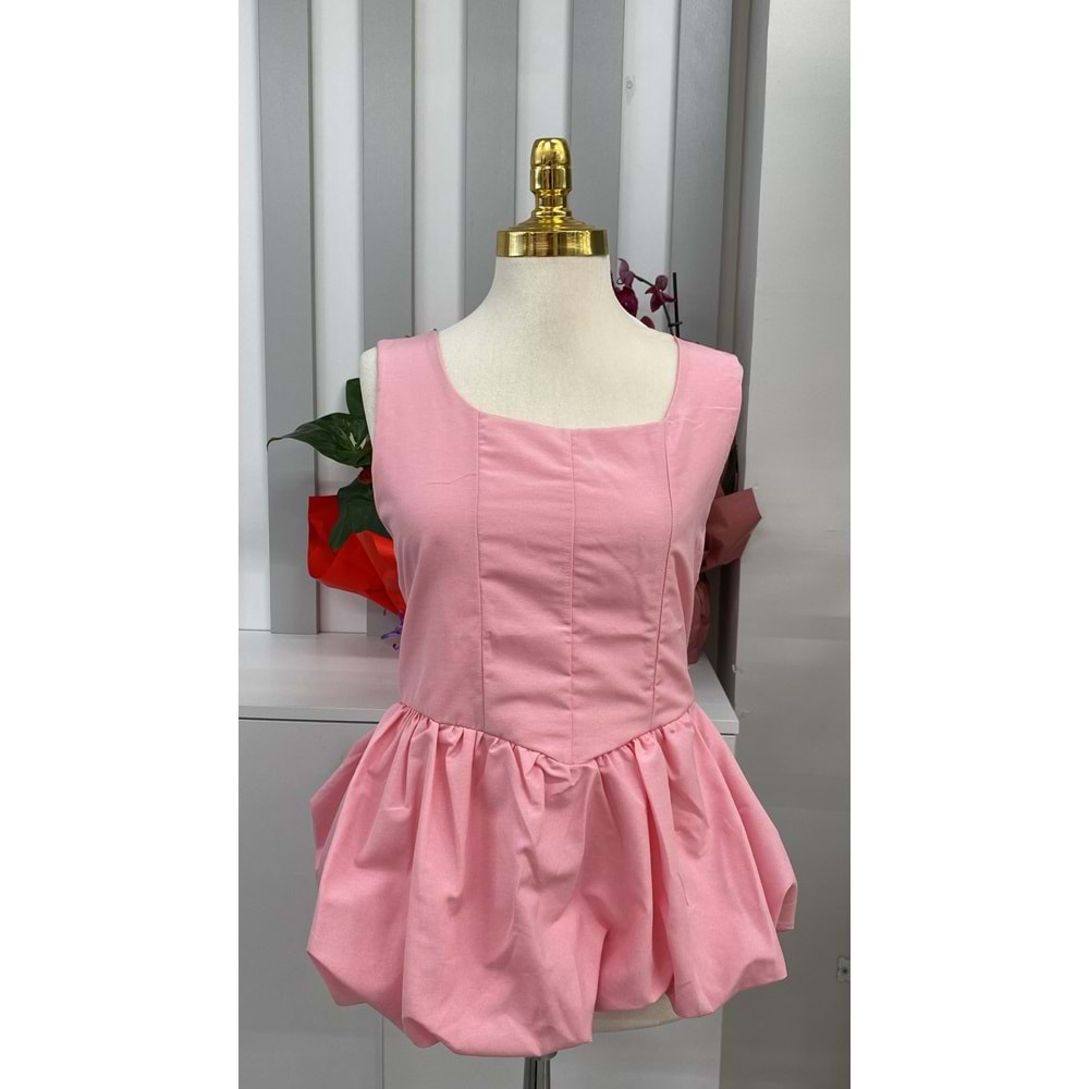 Balerin Bluz 7182 - Pembe - L - AZRA05805-47833