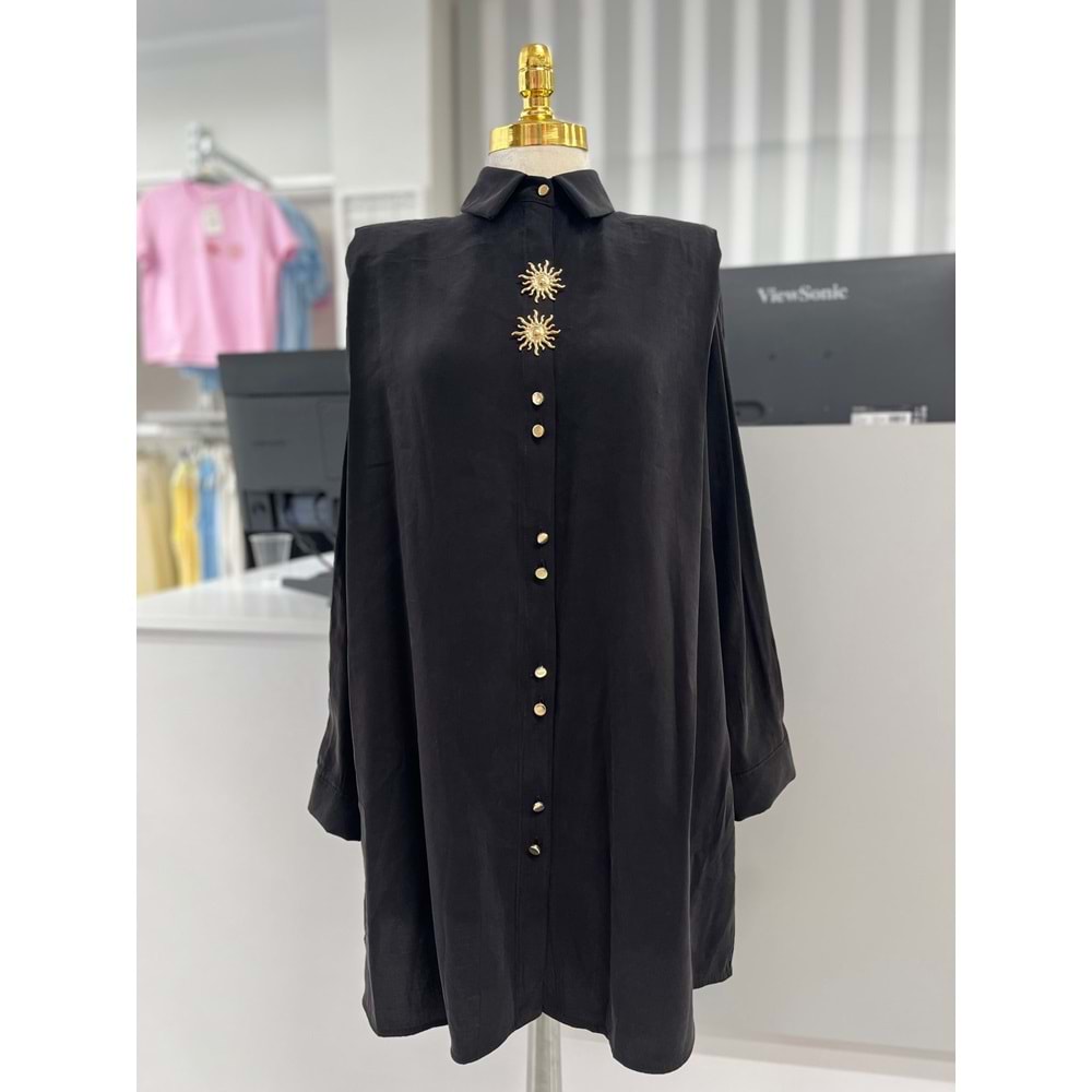 Cupra Aksesuarlı Gömlek 10694 - Siyah - L-XL