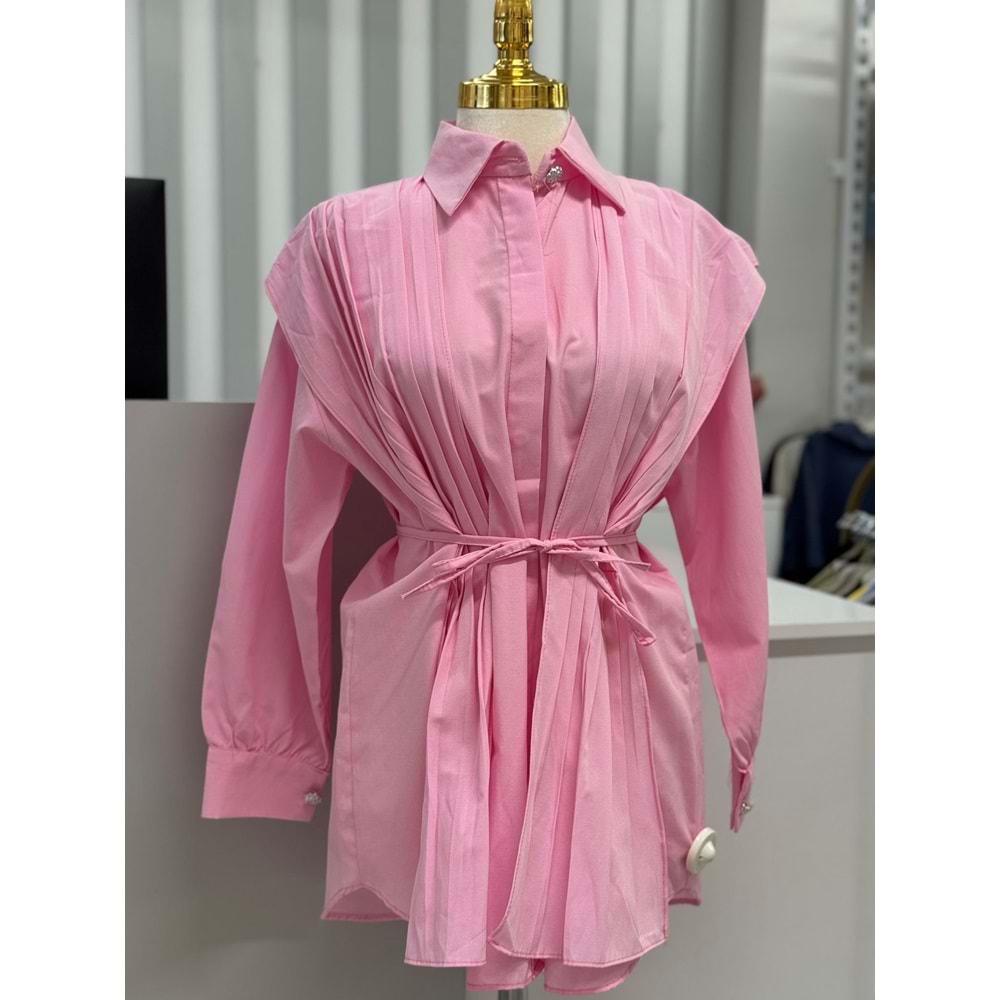 Üst Pilise Gömlek 945 - Pembe - S-M