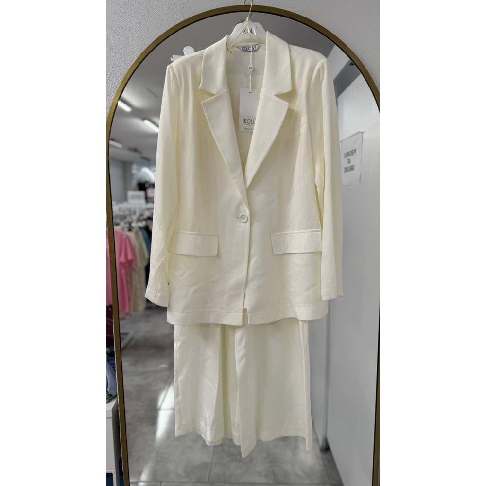 Tensel Ceketli Takım 35603 - Beyaz - L