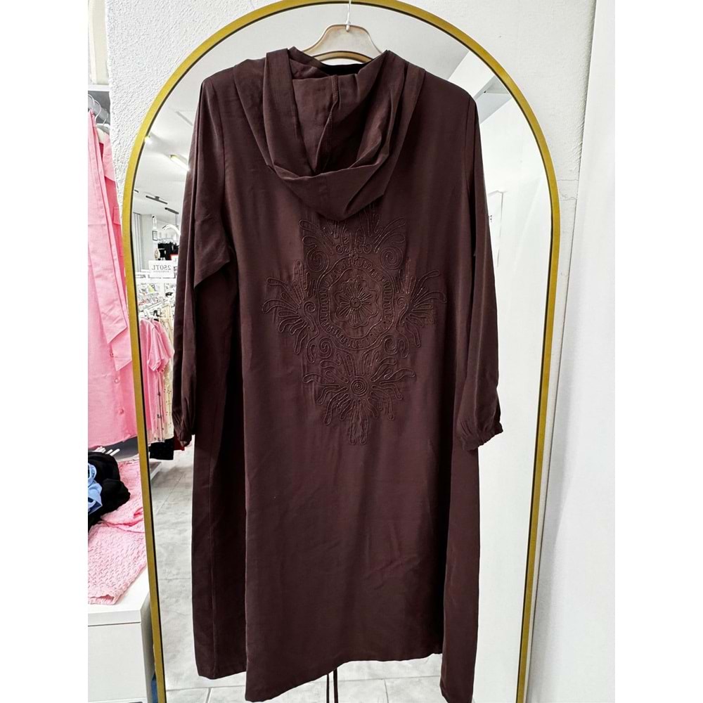 Arkası Nakışlı Kap 1499 - Kahve Rengi - 60