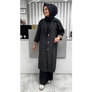 Astarı Ekoseli Kap 1341 - Siyah - XXL