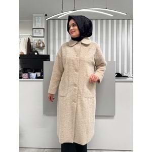 Peluş Uzun Kaban 0035859 - Kum - TEK BEDEN - AZRA07045-56587