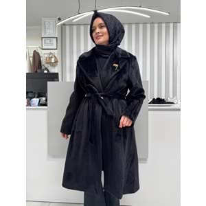 Broşlu Battal Kaban 9014 - Siyah - 52