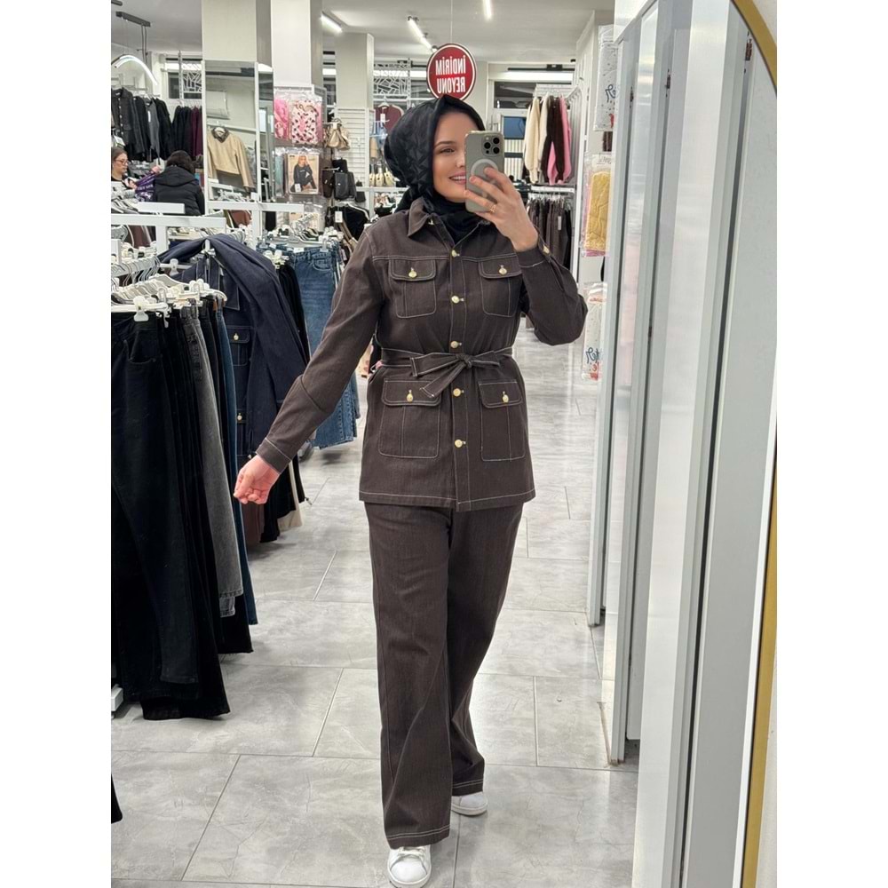 4 Cepli Kot Takım 3345 - Acı Kahve - 38 - AZRA07329-Acı Kahve-38