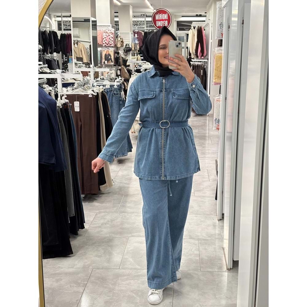 Tensel Takım 7424 - Mavi - S-M - AZRA07371-Mavi-S-M