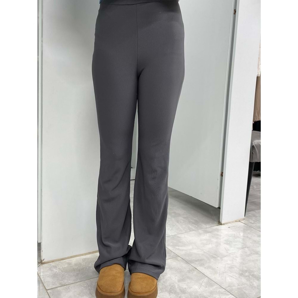 Fitilli İspanyol Paça Pantolon 137 - Gri - 40 - AZRA07625-59823
