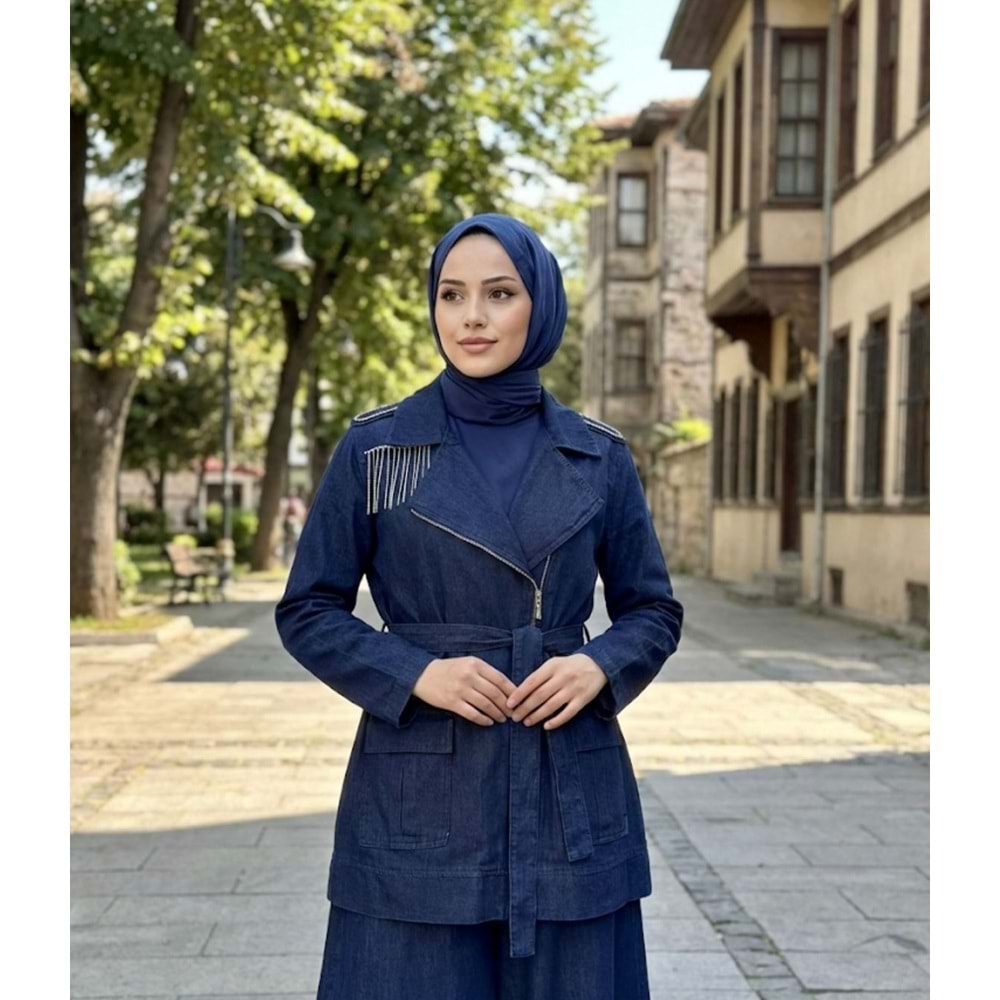 Denim Ceket 7471 - Lacivert - M-L