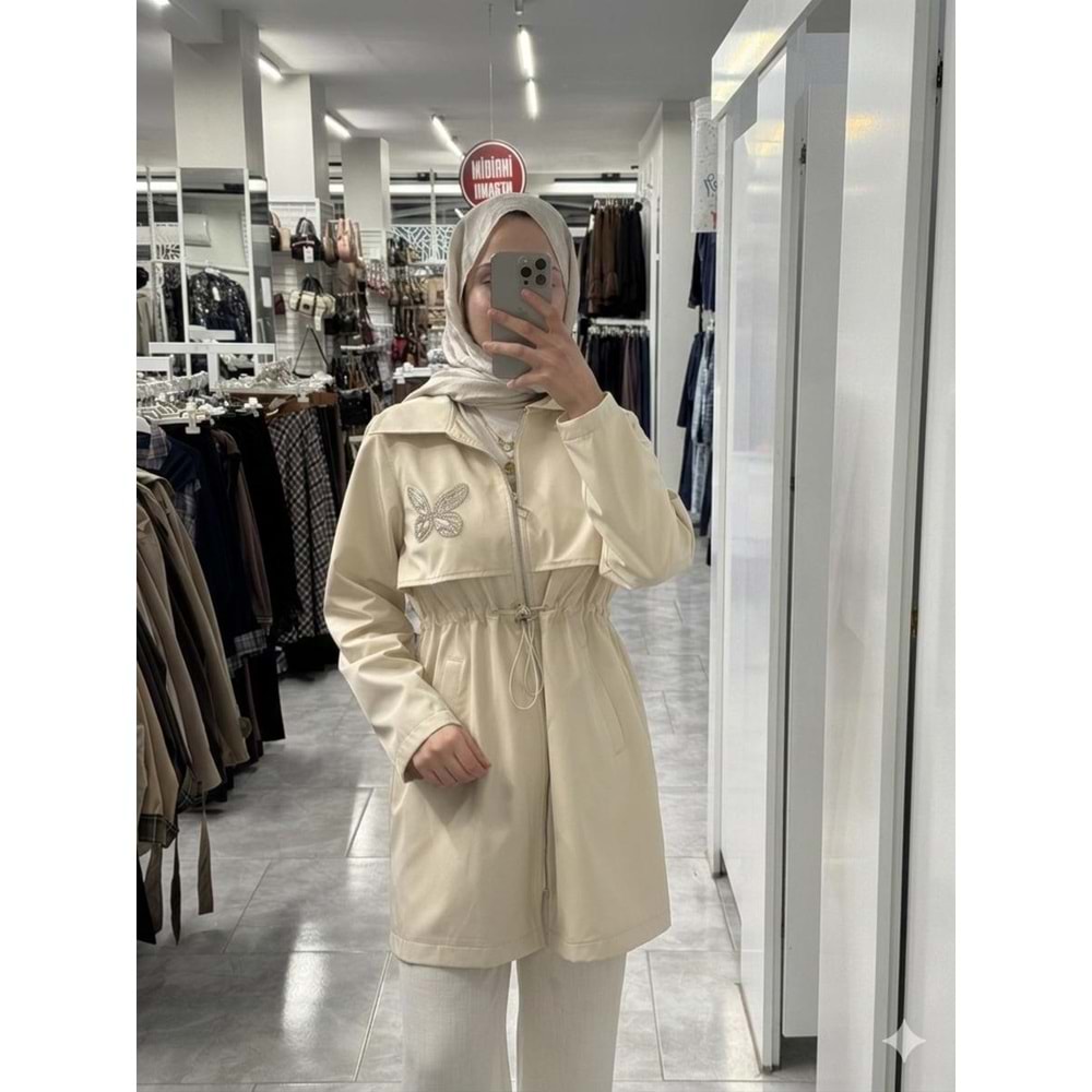 Yanı Taşlı Kap 140255 - Bej - 36 - AZRA08039-62968