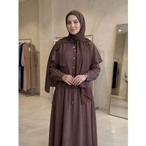 Müslin Etekli Takım 8204 - Acı Kahve - XL