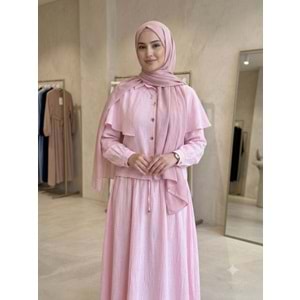 Müslin Etekli Takım İR16 8204 - Pembe - L