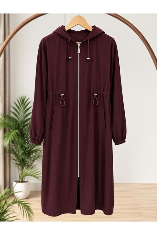 Beli Sıkmalı Modal Kap 1929 - Bordo - S-M