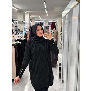 İrem Merserize Tunik 3293 - Siyah - TEK BEDEN