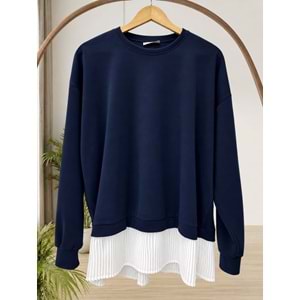 Altı Piliseli Tunik 3037 - Lacivert - L-XL